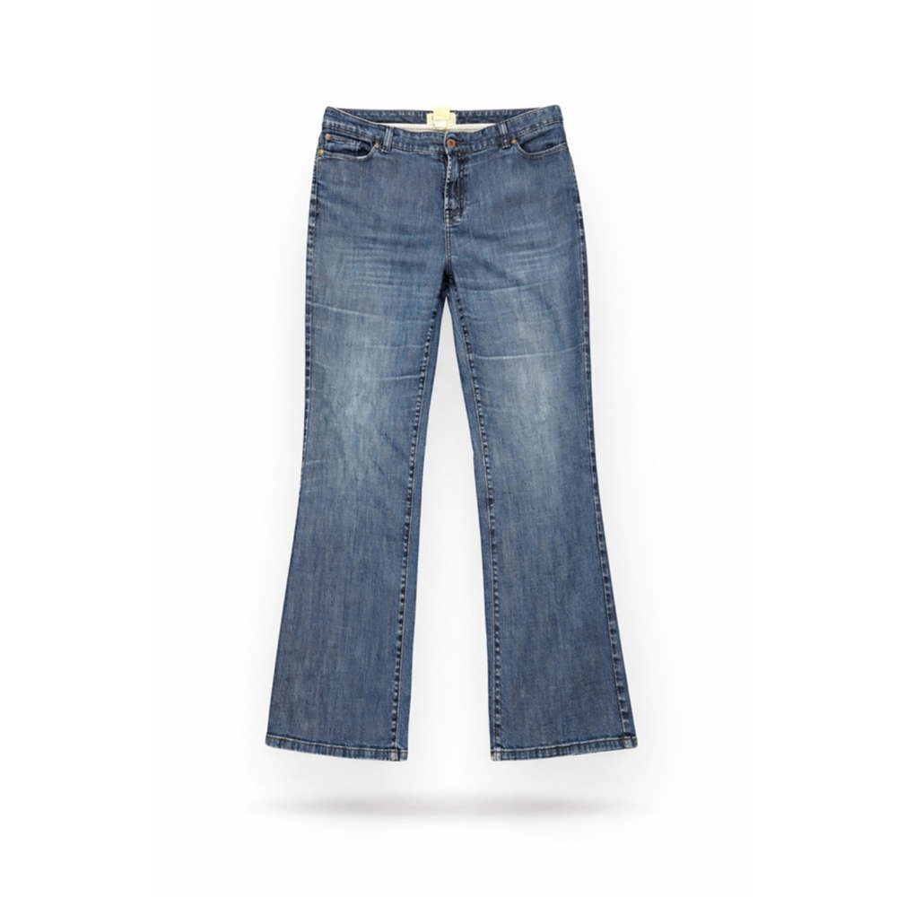 L.L.Bean Women’s Straight Leg Stretch Flap Pocket Jeans Size 16 Reg